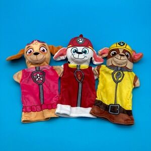 Set of 3 Melissa & Doug Paw Patrol Hand Puppets Marshall Skye Rubble 2021 28 cm